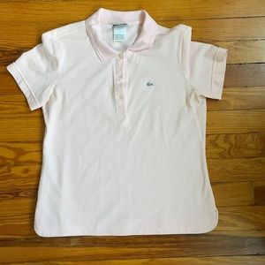 Lacoste light pink polo